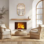 Miroir mural WallBeyond Farm en bois naturel