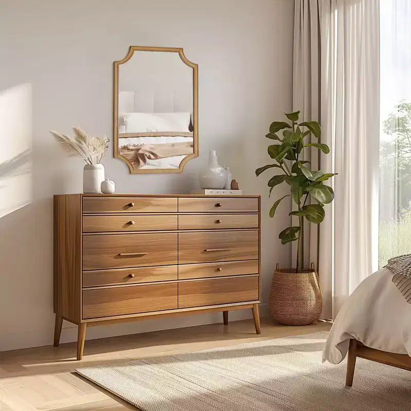 Miroir mural WallBeyond Farm en bois naturel