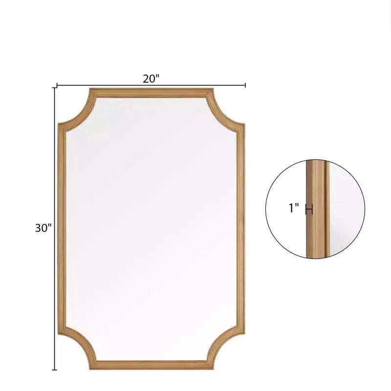 Miroir mural WallBeyond Farm en bois naturel