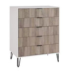 Ensemble de commode 5 tiroirs et table de nuit 2 tiroirs moderne Dumbo 2 pièces Manhattan Comfort