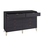 Manhattan Comfort Dumbo Ensemble de 3 meubles : commode à 5 tiroirs, commode à 10 tiroirs et table de chevet