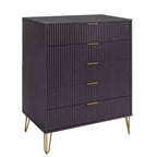 Manhattan Comfort Dumbo Ensemble de 3 meubles : commode à 5 tiroirs, commode à 10 tiroirs et table de chevet