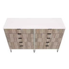 Manhattan Comfort Dumbo Ensemble de 3 meubles : commode à 5 tiroirs, commode à 10 tiroirs et table de chevet