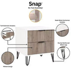 Manhattan Comfort Dumbo Ensemble de 3 meubles : commode à 5 tiroirs, commode à 10 tiroirs et table de chevet