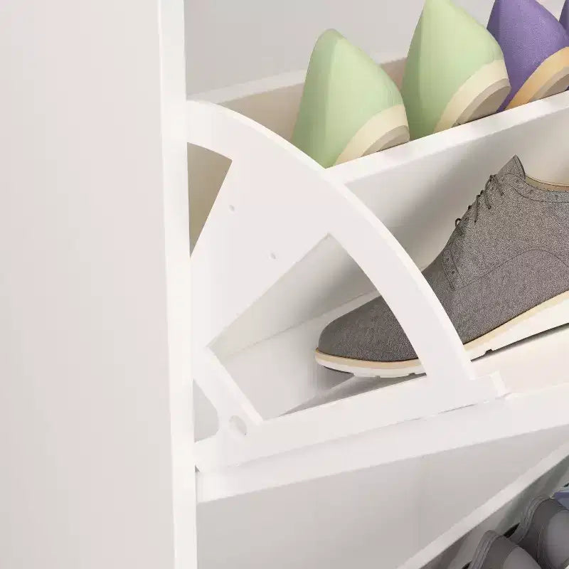 Famapy Meuble à Chaussures Moderne Étagère à Chaussures d'Entrée 3 Niveaux