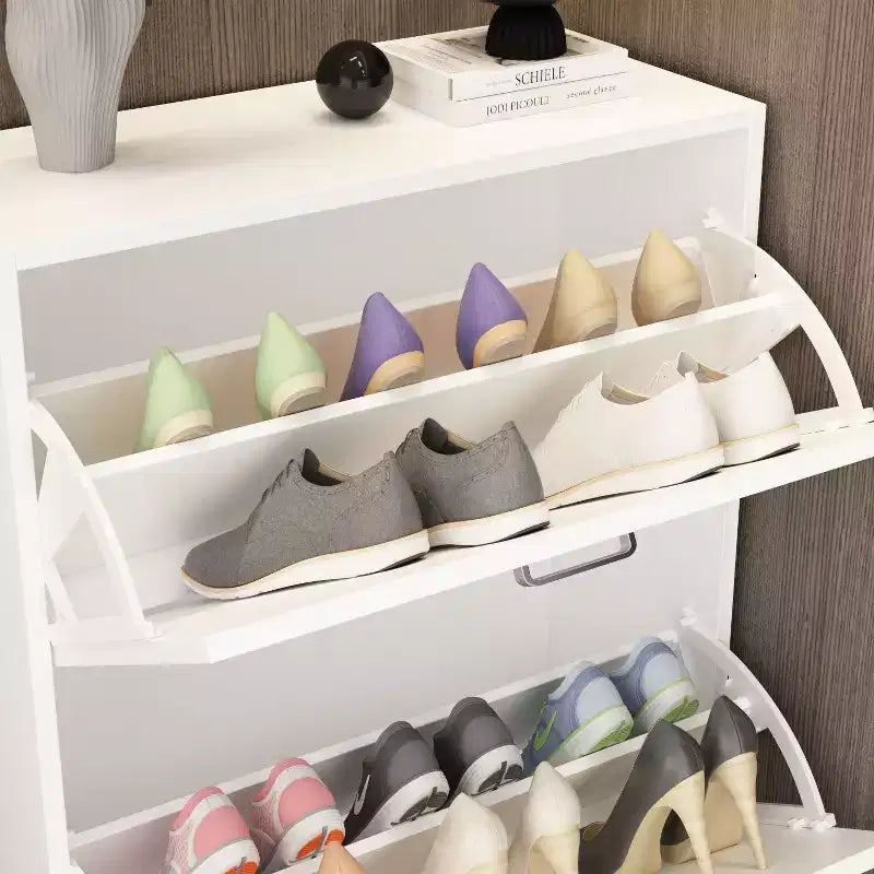 Famapy Meuble à Chaussures Moderne Étagère à Chaussures d'Entrée 3 Niveaux