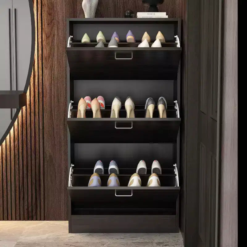 Famapy Meuble à Chaussures Moderne Étagère à Chaussures d'Entrée 3 Niveaux