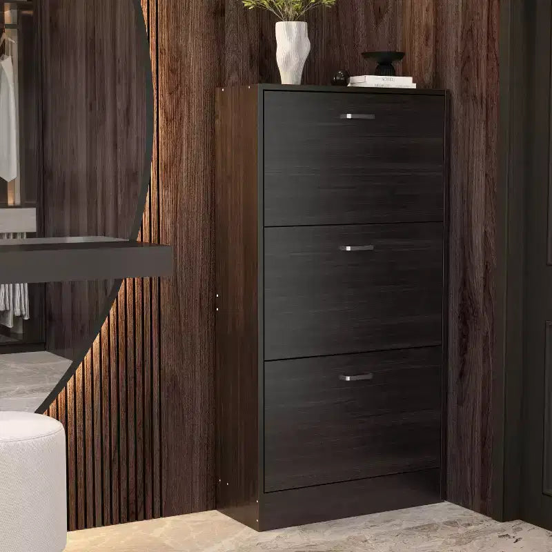 Famapy Meuble à Chaussures Moderne Étagère à Chaussures d'Entrée 3 Niveaux