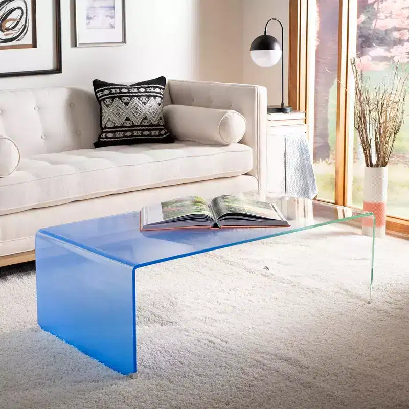 Table Basse en Verre Fumé Crysta - Safavieh