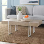 Table basse Aberton - COF7009A - Naturel/Blanc - Safavieh