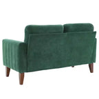 Canapé Loveseat Hyleory 57,48'' en Lin Rembourré avec Tête de Clou et Pieds en Bois Massif