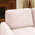 Canapé Loveseat Hyleory 57,48'' en Lin Rembourré avec Tête de Clou et Pieds en Bois Massif