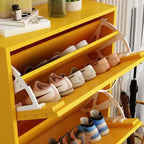 amapy Meuble à chaussures en bois avec motif grain de bois, étagère à chaussures à 3 niveaux pour entrée