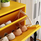 amapy Meuble à chaussures en bois avec motif grain de bois, étagère à chaussures à 3 niveaux pour entrée