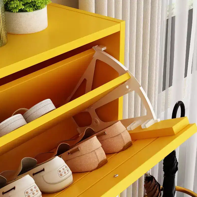 amapy Meuble à chaussures en bois avec motif grain de bois, étagère à chaussures à 3 niveaux pour entrée