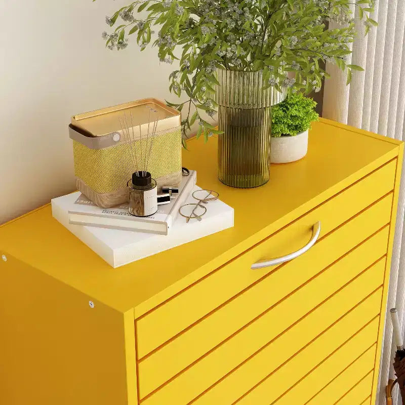 amapy Meuble à chaussures en bois avec motif grain de bois, étagère à chaussures à 3 niveaux pour entrée
