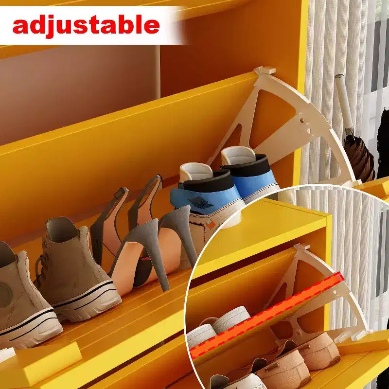 amapy Meuble à chaussures en bois avec motif grain de bois, étagère à chaussures à 3 niveaux pour entrée