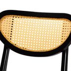 Ensemble de salle à manger 5 pièces Baxton Studio Jeriah en bois et rotin tissé, style moderne du milieu du siècle