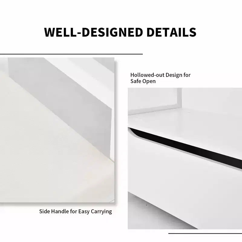 Banc à chaussures Costway avec étagère de rangement, coussin de siège, pouf pour chambre à coucher, couloir, entrée, noir/blanc