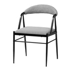 Ensemble de salle à manger 5 pièces Baxton Studio Orrin en tissu gris et métal de style industriel moderne