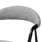 Ensemble de salle à manger 5 pièces Baxton Studio Orrin en tissu gris et métal de style industriel moderne