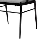 Ensemble de salle à manger 5 pièces Baxton Studio Orrin en tissu gris et métal de style industriel moderne