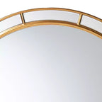 Miroir décoratif rond Ulvi en feuille d'or antique Baxton Studio