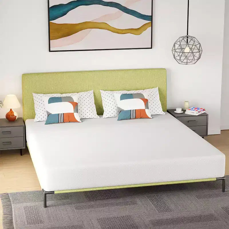 FDW Matelas 10 pouces en mousse à mémoire de forme au gel pour un sommeil frais et un soulagement de la pression/Matelas de fermeté moyenne CertiPUR-US/Matelas en boîte