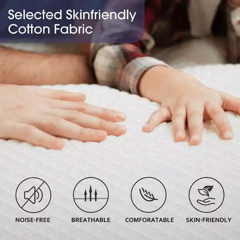 Matelas en mousse à mémoire de forme gel FDW de 6 pouces, matelas en boîte avec housse zippée lavable et amovible, sans fibre de verre, certifié CertiPUR-US