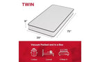Matelas à ressorts semi-ferme FDW 8 pouces pour un sommeil frais et un soulagement de la pression, sans fibre de verre, livré en boîte, certifié CertiPUR-US