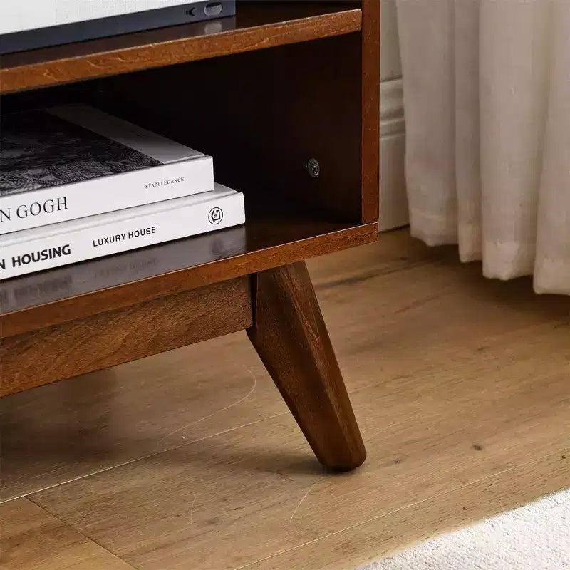 Meuble TV moderne en rotin pour téléviseur jusqu'à 65 pouces, meuble de rangement pour centre de divertissement avec porte coulissante, abstrait, marron, 150 cm, 1,5 m
