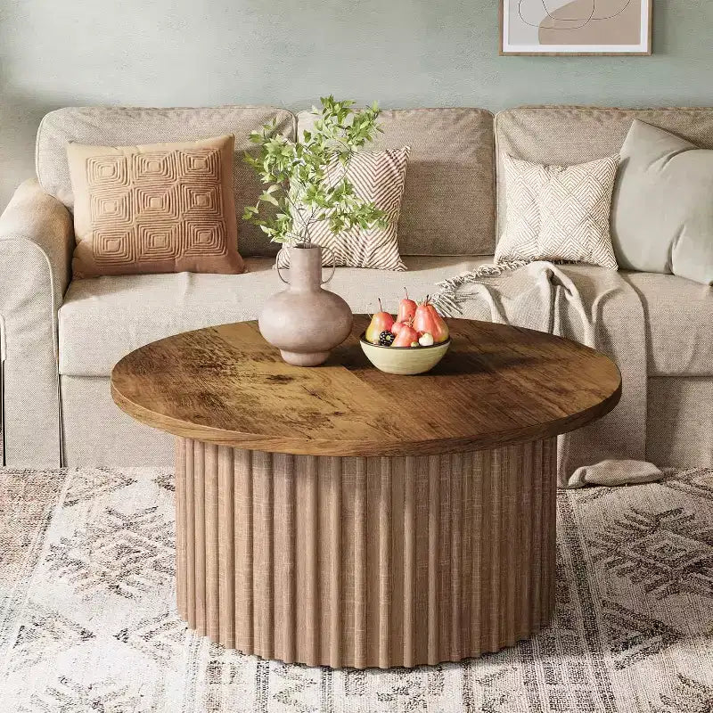 Table basse ronde de ferme Lantine 31.5