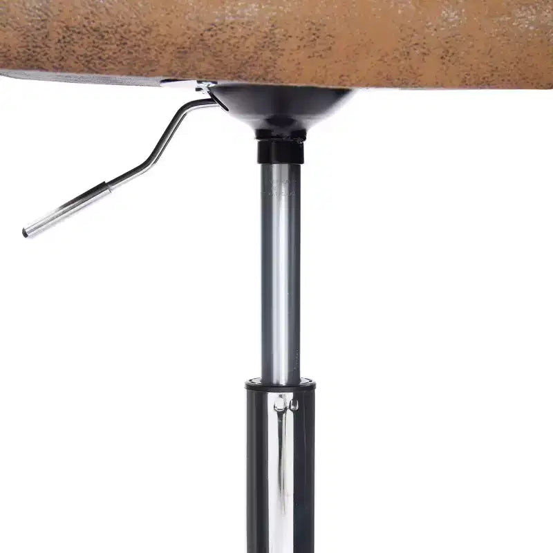 Chaise de bureau moderne VECELO en cuir PU avec rembourrage et base métallique réglable, chaises de bureau pivotantes sans accoudoirs à dossier mi-hauteur