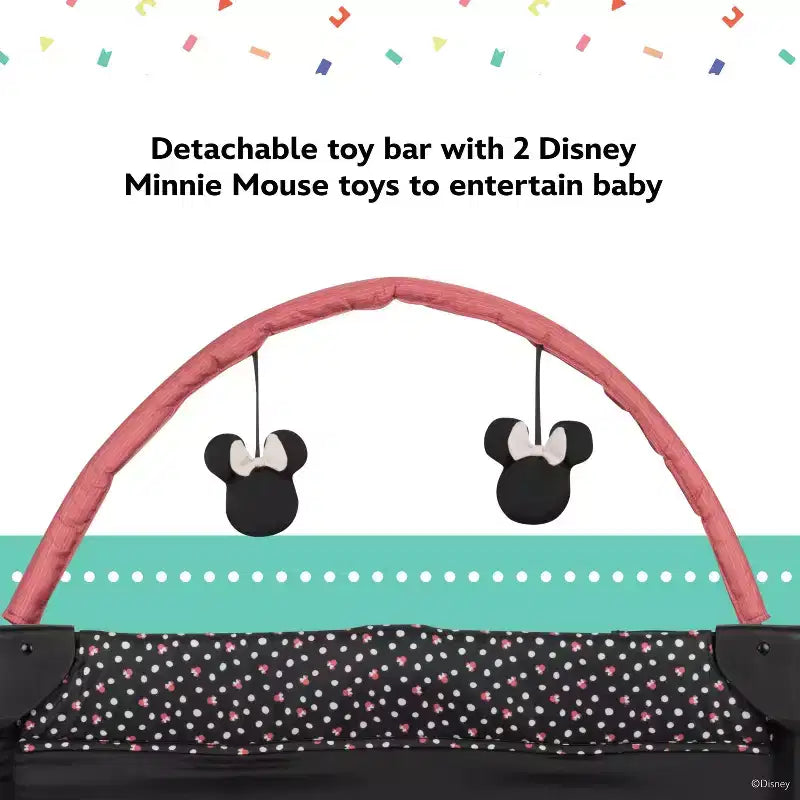Parc Disney Bébé Minnie Mouse 2-en-1 avec berceau à bascule