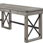 Bureau Talmar 170 cm avec base en bois et tiroir classeur - Acme Furniture