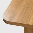 Table à manger rectangulaire en bois Mid-Century Dovelina Table de cuisine en rotin pour 6 personnes - 67
