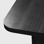 Table à manger rectangulaire en bois Mid-Century Dovelina Table de cuisine en rotin pour 6 personnes - 67