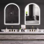 Dovelina Miroir LED arqué de salle de bain avec fonction anti-buée