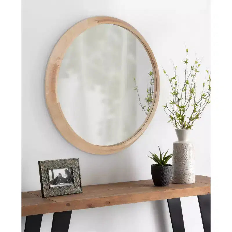 Miroir mural décoratif encadré en bois Uldrich 24 x 2 - Kate & Laurel All Things Decor