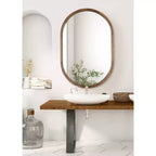 Miroir mural capsule encadré en bois Hutton 24 x 36 - Kate & Laurel All Things Decor