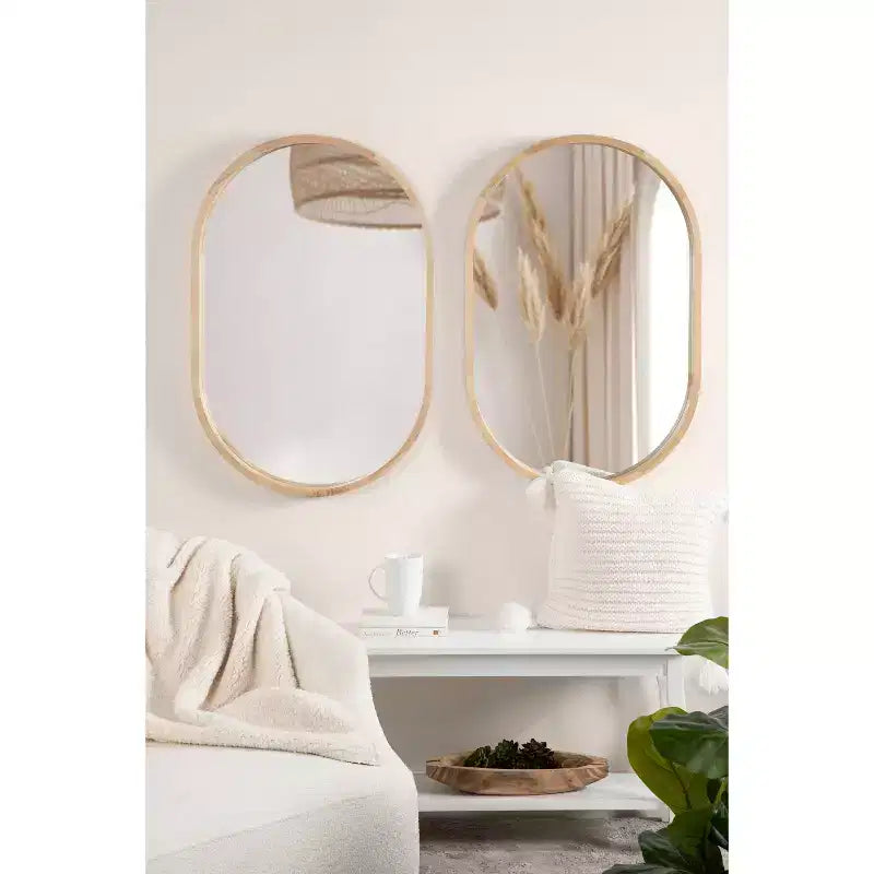 Miroir mural capsule encadré en bois Hutton 24 x 36 - Kate & Laurel All Things Decor