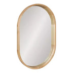 24 x 36 Hutton Wood Framed Capsule Wall Mirror - Kate & Laurel All Things Decor