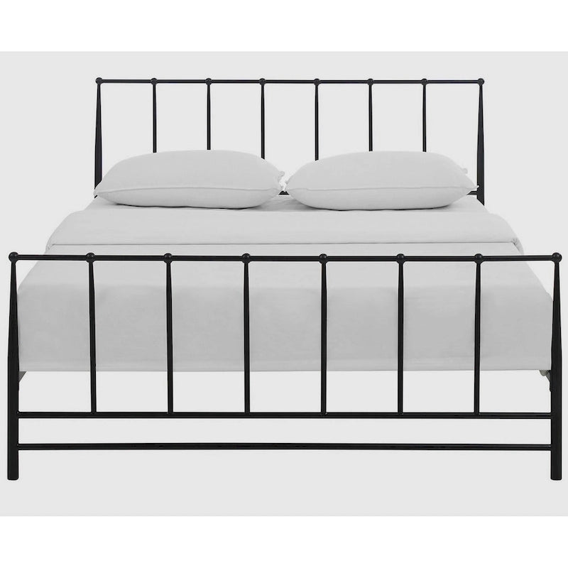 Cadre de lit double King Size en métal marron