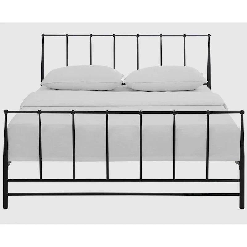 Cadre de lit double King Size en métal marron