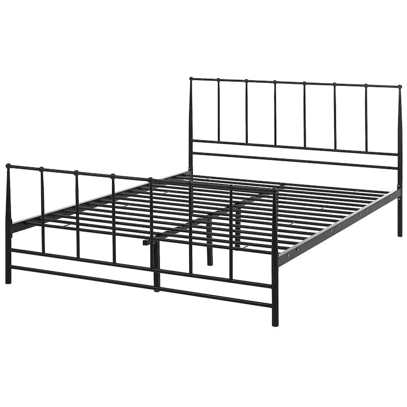 Cadre de lit double King Size en métal marron