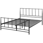 Cadre de lit double King Size en métal marron