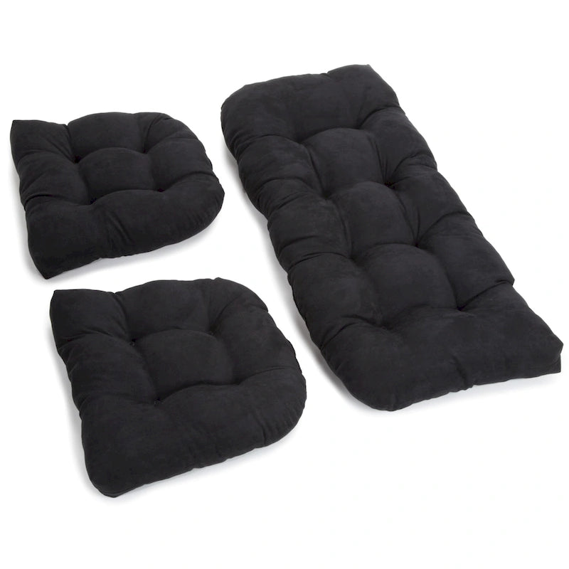 Ensemble de coussins de causeuse d'intérieur 3 pièces en microsuède