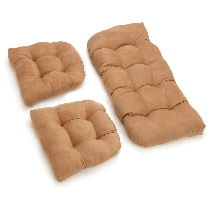 Ensemble de coussins de causeuse d'intérieur 3 pièces en microsuède
