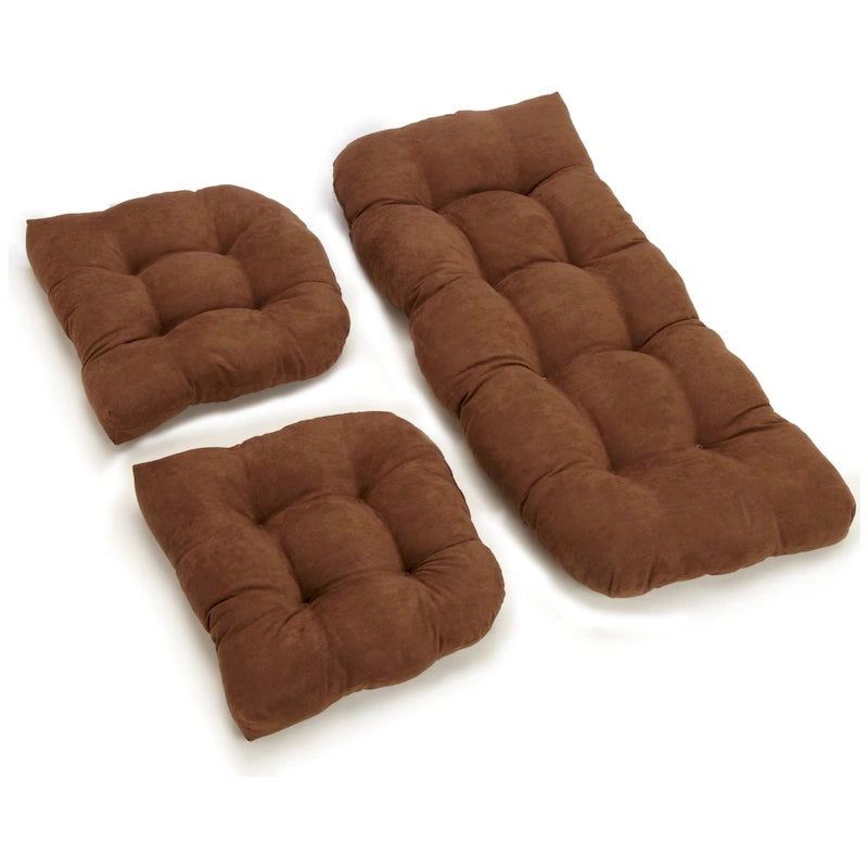 Ensemble de coussins de causeuse d'intérieur 3 pièces en microsuède