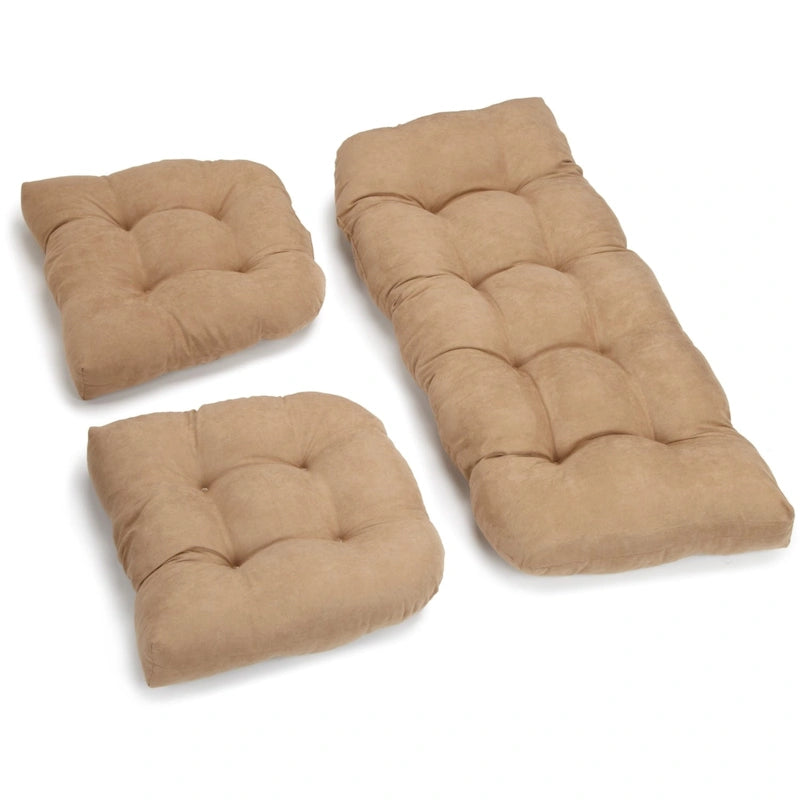 Ensemble de coussins de causeuse d'intérieur 3 pièces en microsuède